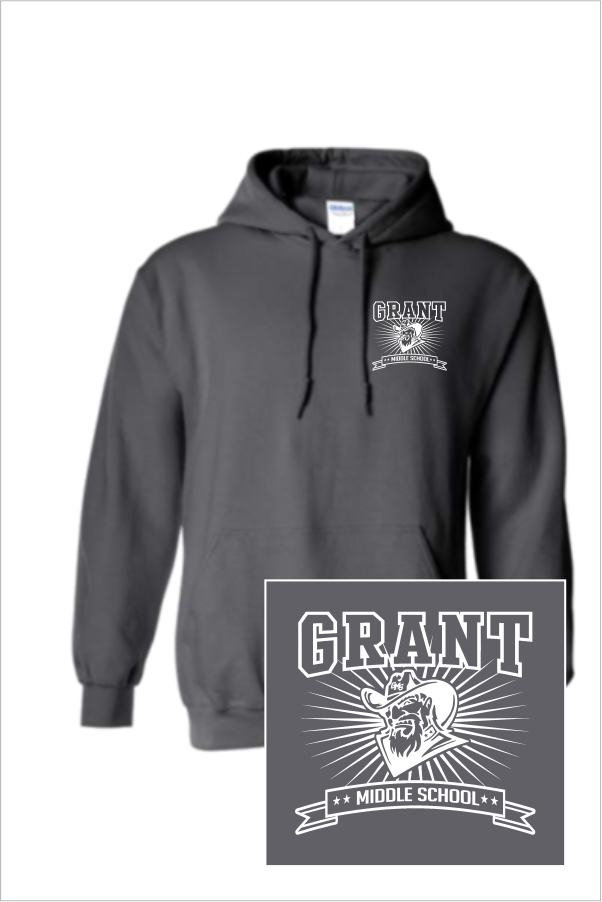 11 Gildan G185 Adult Heavyblend Hooded Sweatshirt with Logo 2 Front Print
