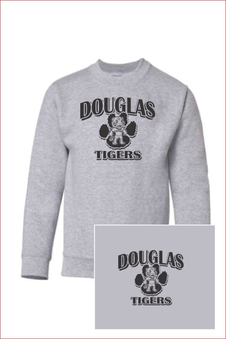 45 Gildan G180B Youth Crewneck Sweatshirt with Front Print