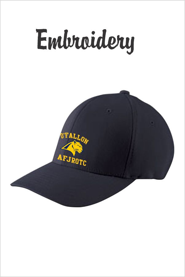04 Flex Fit 5001 Cotton Navy Cap with Embroidery