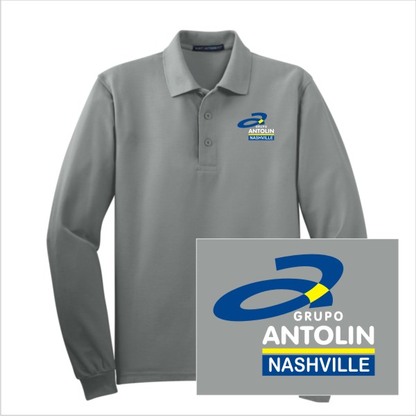 11 K500LS Port Authority Mens Long Sleeve Silk Touch Polo with Left Chest Embroidery