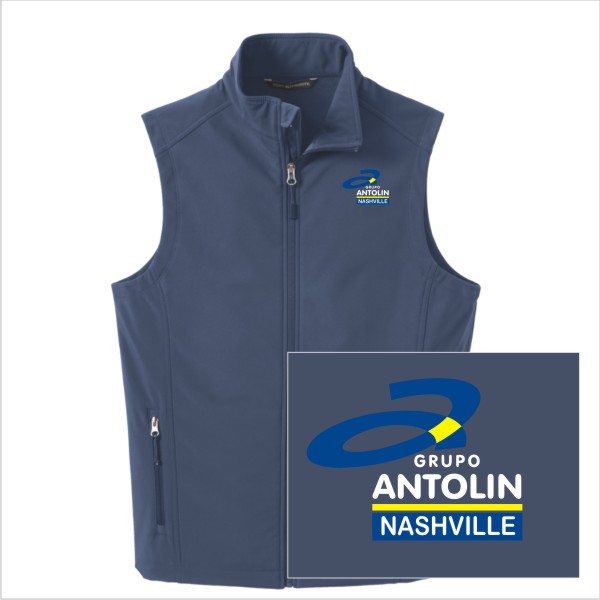 03 J325 Port Authority Mens Core Softshell Vest with Left Chest Embroidery