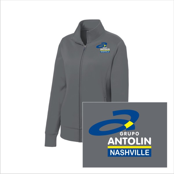 10 LST241 Sport Tek Ladies Sport Wick Fleece Full Zip Jacket with Left Chest Embroidery