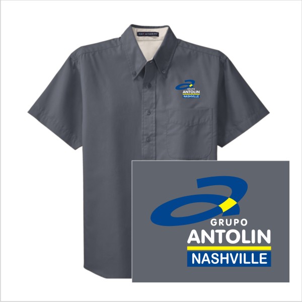17 S508 Port Authority Mens Short Sleeve Easy Care Shirt with Left Chest Embroidery