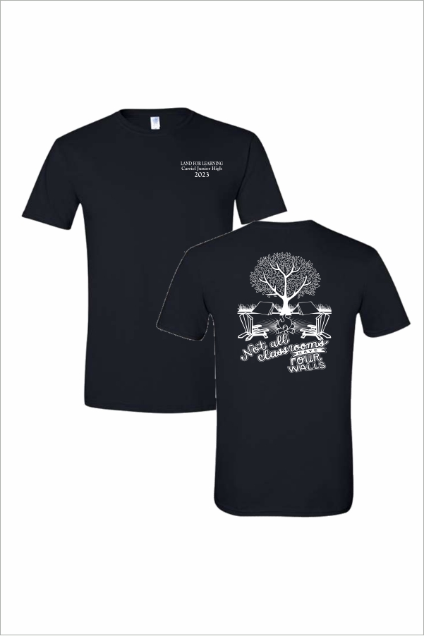 01 Gildan G640 Adult Soft Style Short Sleeve Shirt with 1 color Left Chest and Back Print
