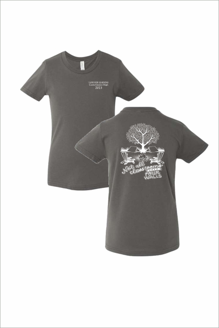 04 Bella Canvas 3001Y Youth Jersey Tee with 1 color Left Chest and Back Print