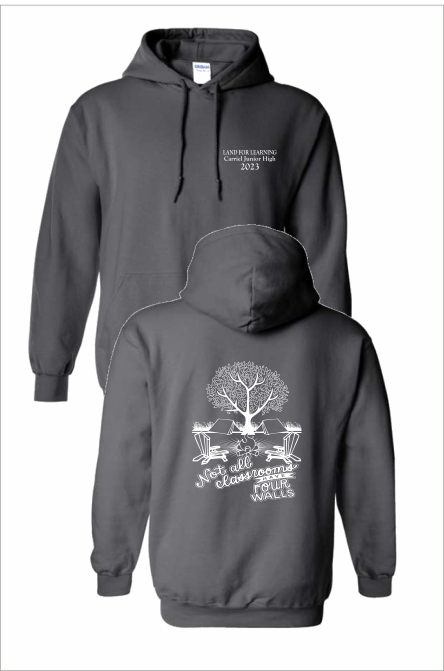 09 Gildan G185 Adult Hoodie with 1 color Left Chest and Back Print