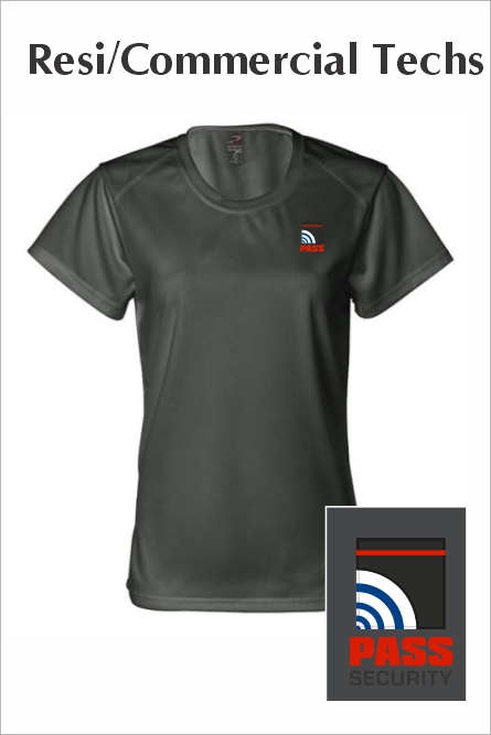 11 Badger 4160 Ladies B Core Graphite Short Sleeve Performance Tee with Left Chest Screenprint