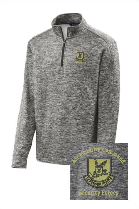 13 Sport Tek ST226 Posi Charge Electric Heather Fleece 1/4 Zip Black Electric with Left Chest Embroidery