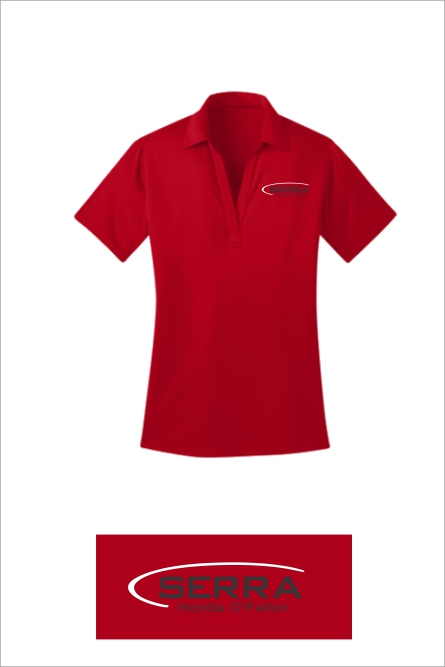 12 LS540 Port Authority Ladies Silk Touch Performance Polo with Left Chest Embroidery