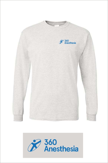 02 Gildan G840 Dry Blend LS Shirt with Left Chest Embroidery