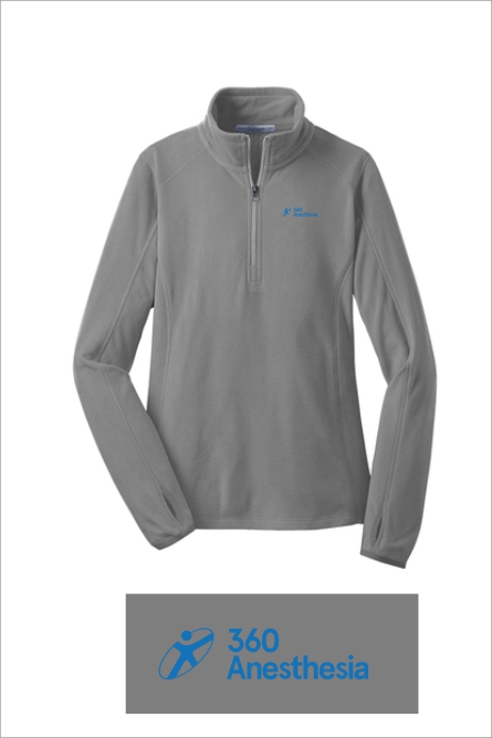 16 L224 Port Authority Ladies Microfleece 1/2 Zip Pullover with Left Chest Embroidery