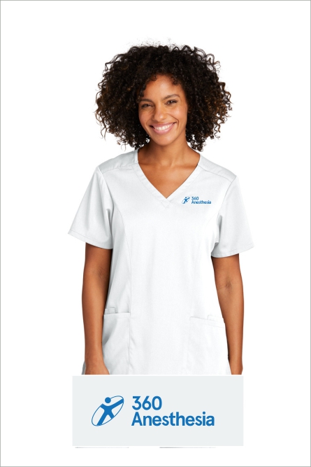 20 Wonderwink WW4168 Womens Premier Flex V Neck Top with Left Chest Embroidery