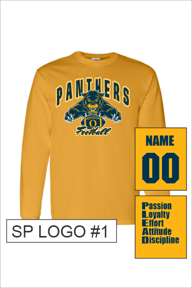 03 Adult Heavy Cotton Long Sleeve Shirt with Front Print