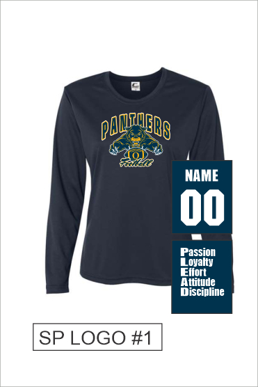 16 Badger C2 5604 SS Womens Wicking LS Tee with Front Print