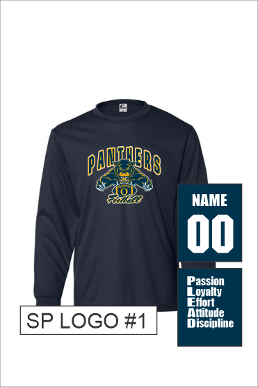 17 Badger C2 5204 SS Youth Wicking LS Tee with Front Print
