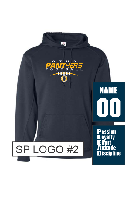 47 Badger 1454 Adult Performance Fleece Hood with Front Print