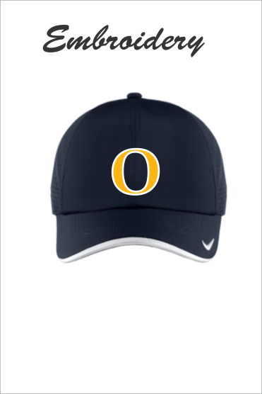 69 429467 Nike Dri-FIT Swoosh Perforated Cap Navy w Flat Embroidery