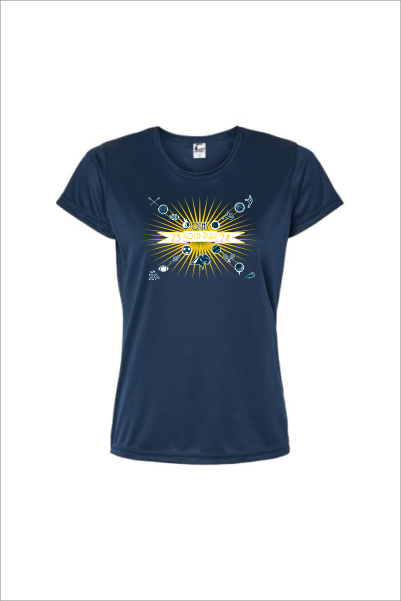 05 Badger 5600 Womens C2 Performance Short Sleeve Shirt with Front Print