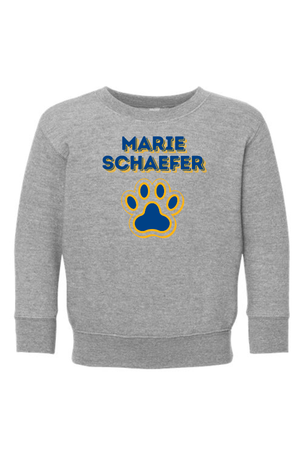 70c Rabbit Skins 3317 Toddler Fleece Crewneck Sweatshirt with Logo 3 Front Print