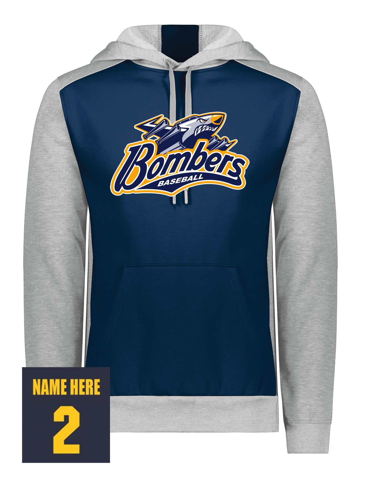 79a Augusta 6865 Adult Three Season Fleece Pullover with Bombers Front Print