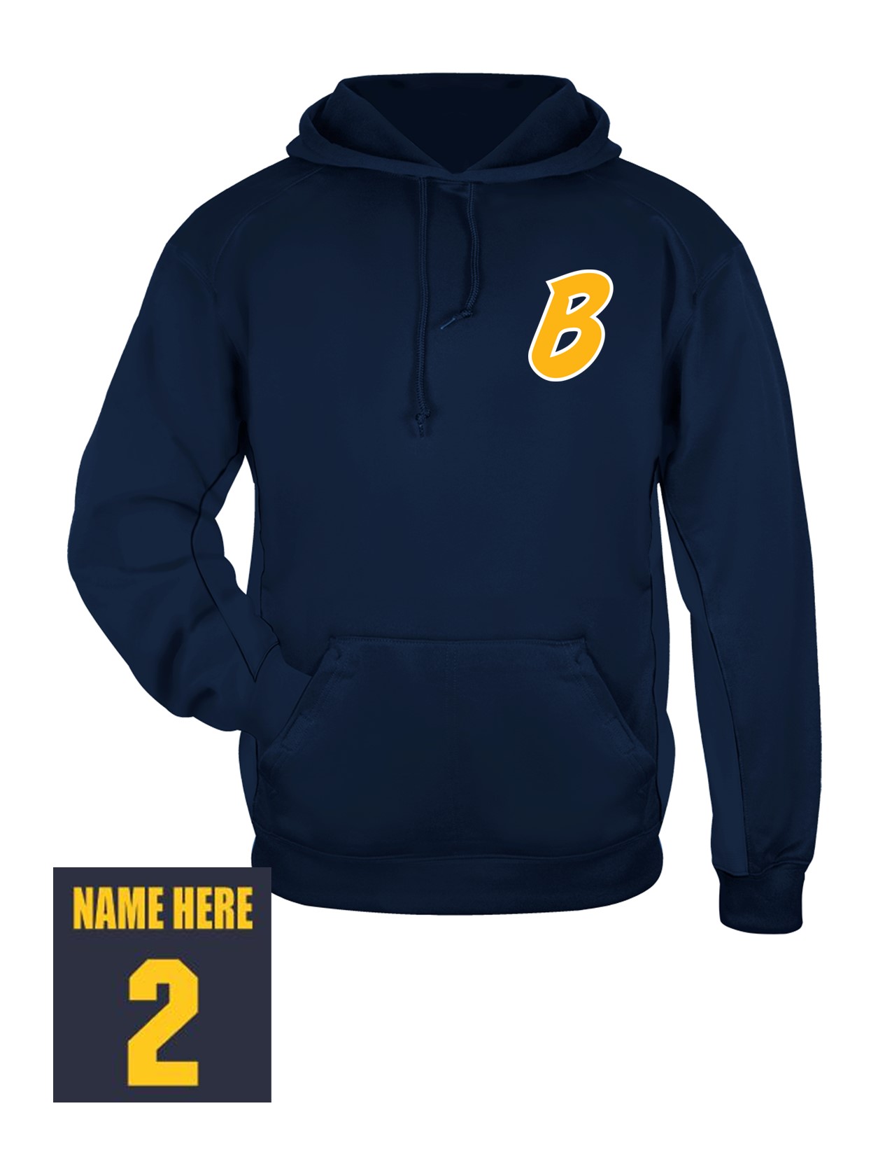 83b Badger 2454 Youth Performance Fleece Hoodie with Bombers "B" LC Logo