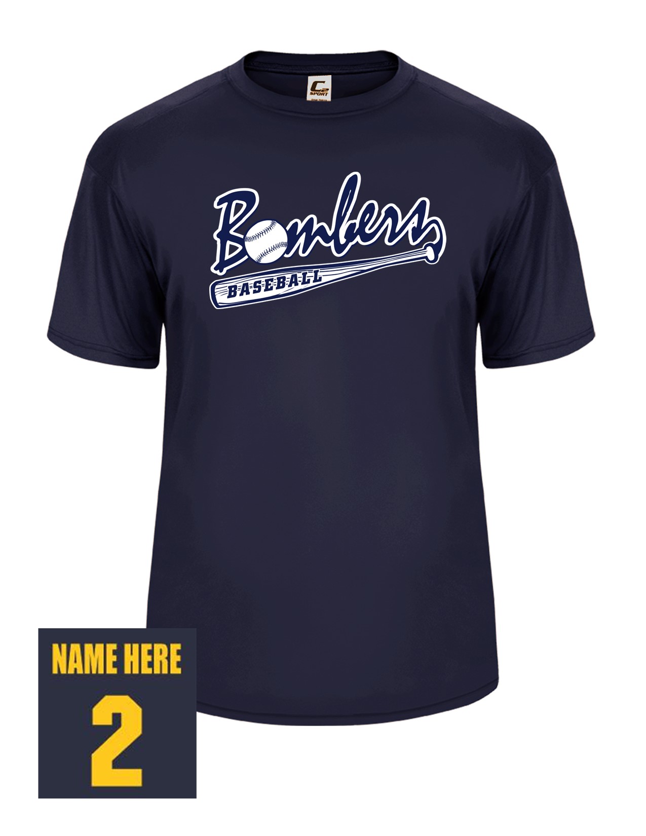 16c Badger 5100 Adult 100% Poly Wicking Performance Short Sleeve with Logo 3 Front Print