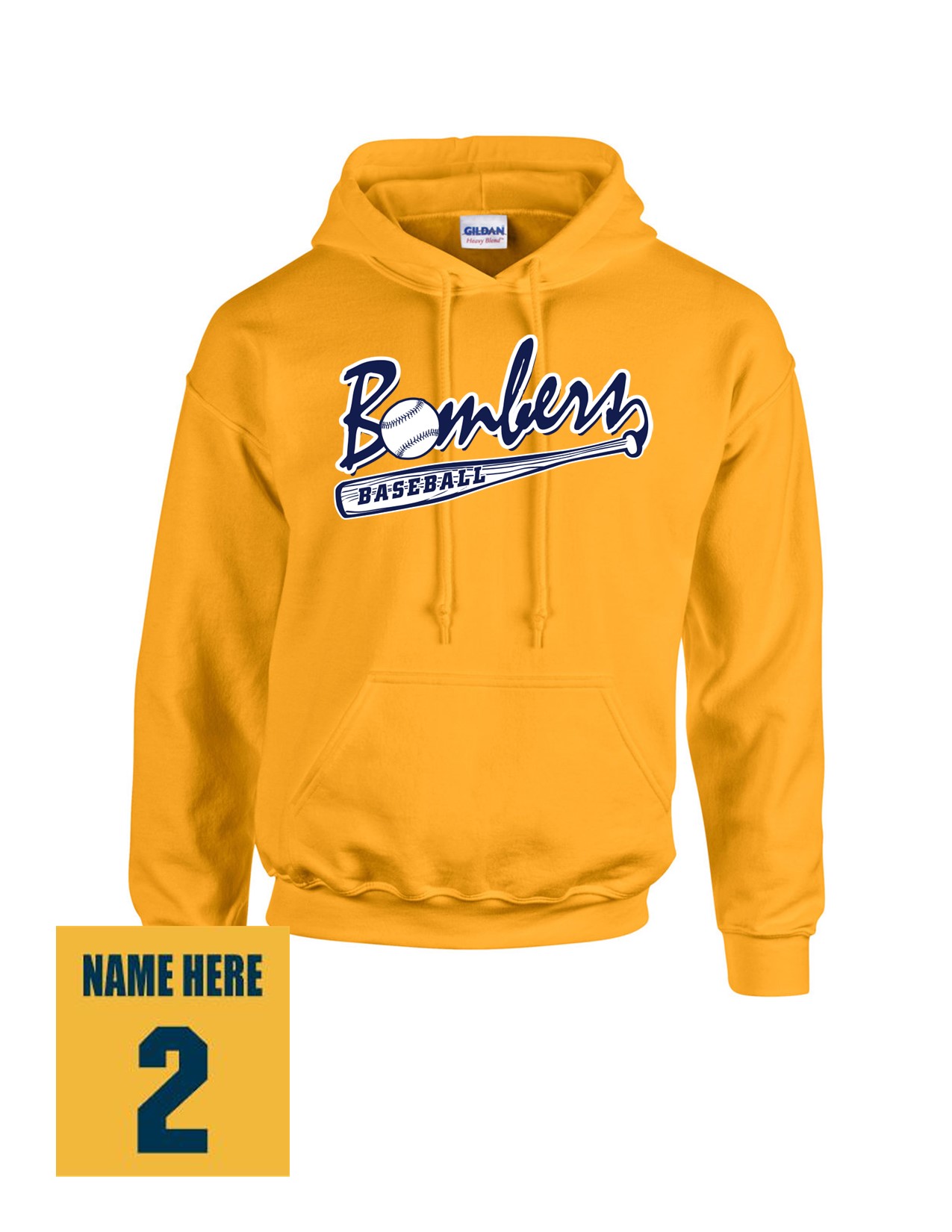 73c Gildan G185 Adult Heavy Blend 50/50 Hooded Sweatshirt with Logo 3 Front Print