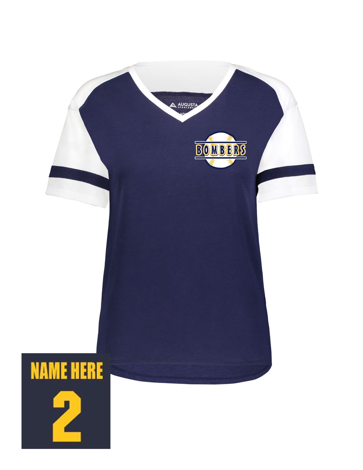 51d Augusta 2914 Ladies Fanatic 2.0 Short Sleeve Tee with Logo 4 LC Print