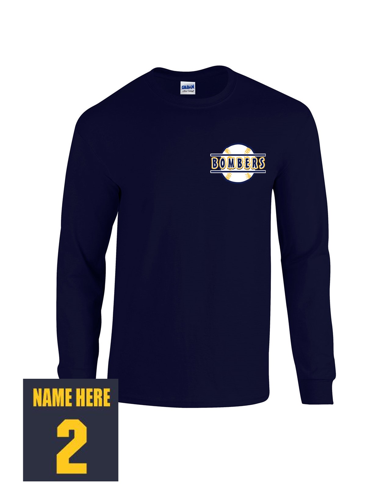 54d Gildan G540B YOUTH Heavy Cotton 100% Long Sleeve Shirt with Logo 4 LC Print