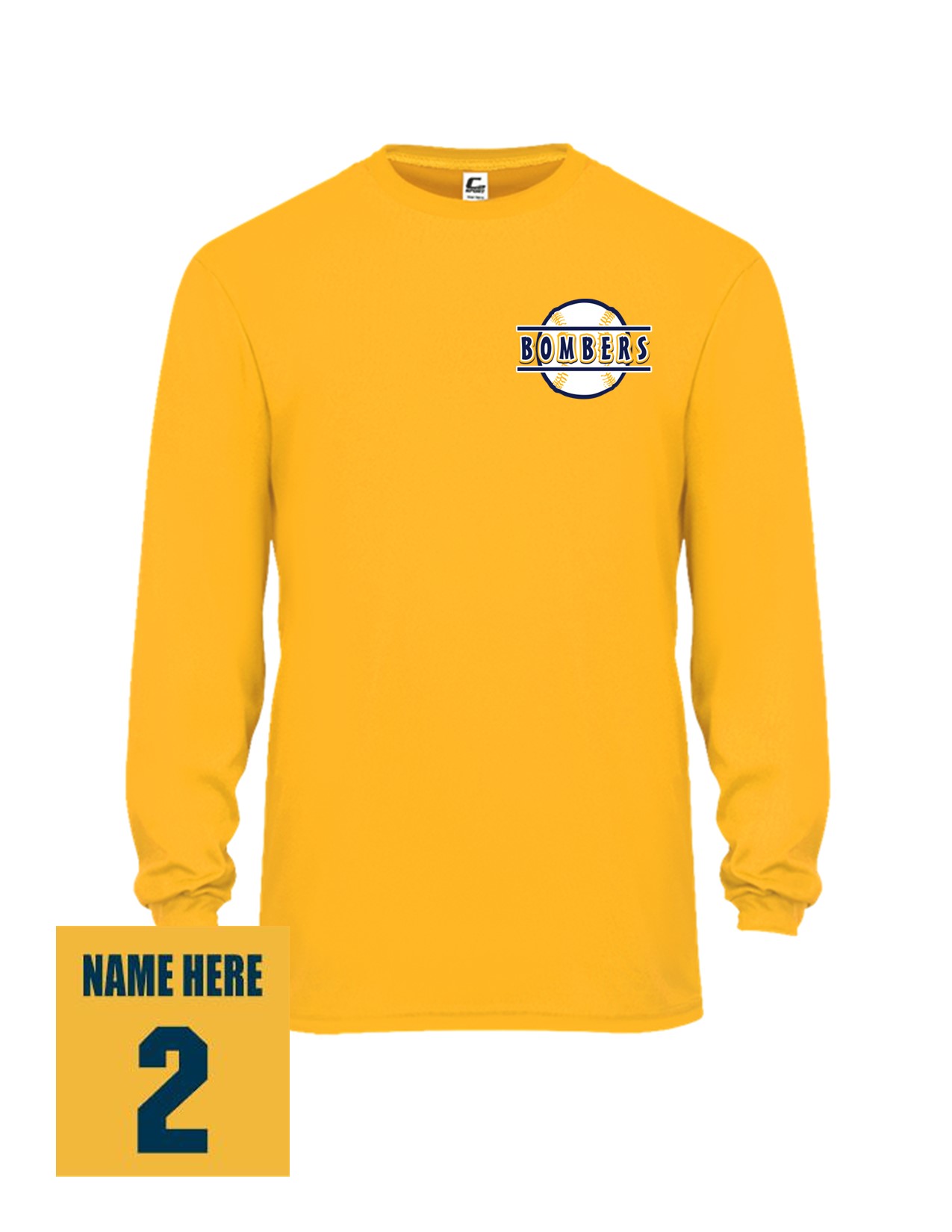 56d Badger 5104 Adult C2 Performance 100% Poly Long Sleeve T-Shirt with Logo 4 LC Print