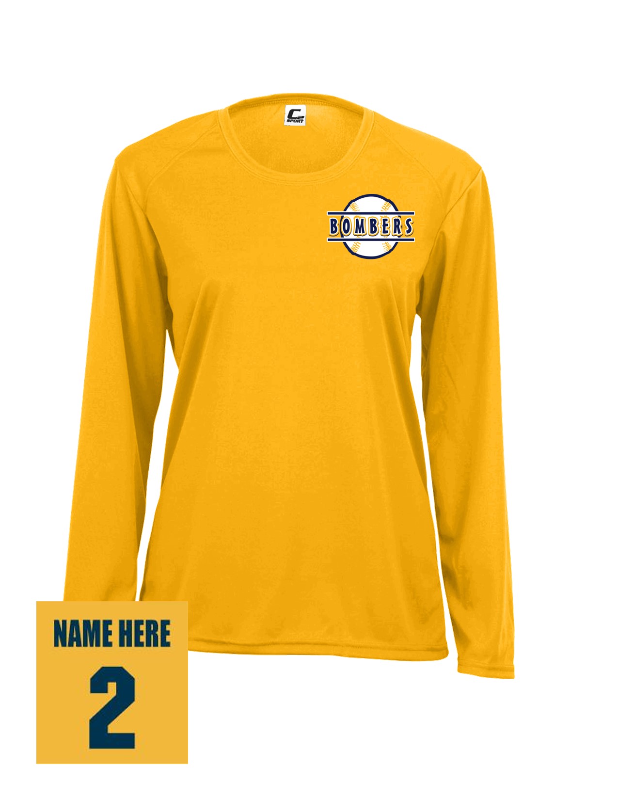 58d Badger 5604 Ladies C2 Performance 100% Poly Wicking Long Sleeve T-Shirt with Logo 4 LC Print