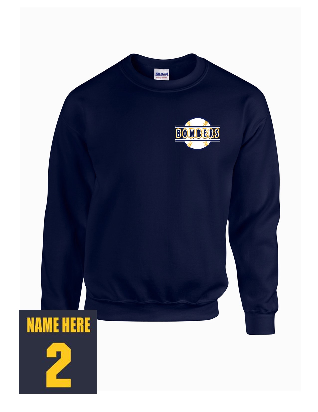 71d Gildan G180 Adult Heavy Blend 50/50 Fleece Crew with Logo 4 LC Print