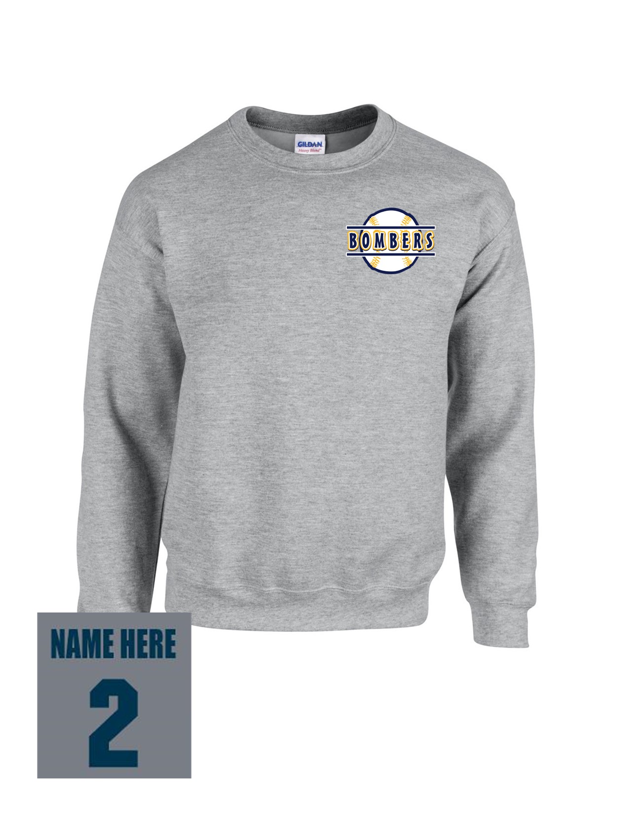 72d Gildan G180B Youth Heavy Blend 50/50 Fleece Crew with Logo 4 LC Print