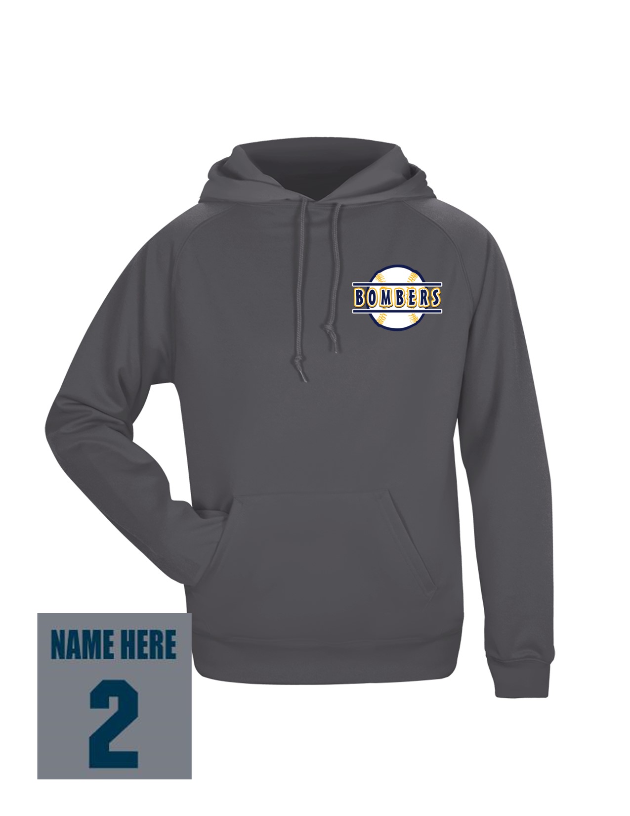 82d Badger 1454 Adult Performance Fleece Hoodie with Logo 4 LC Print