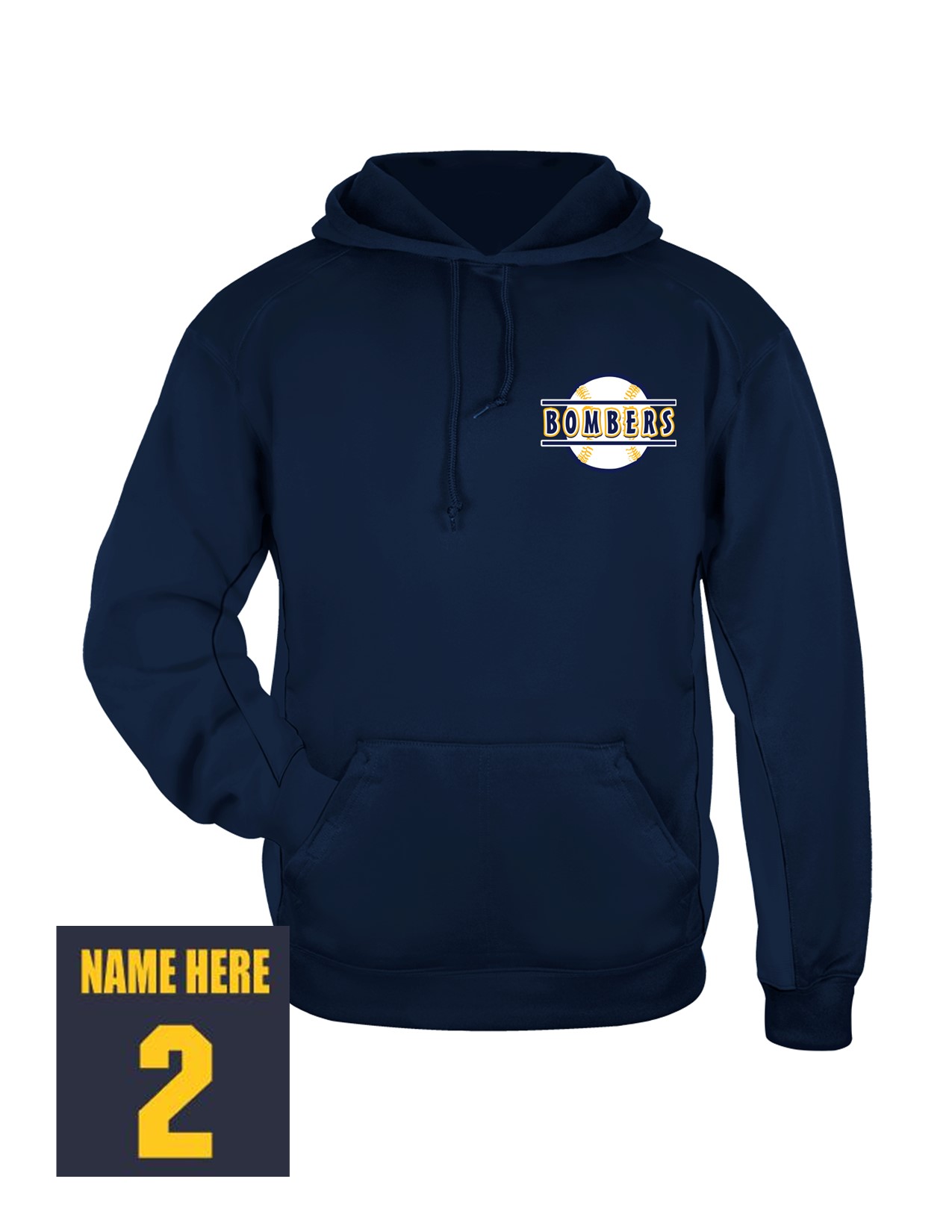 84d Badger 1460 Ladies Performance Fleece Hoodie with Logo 4 LC Print