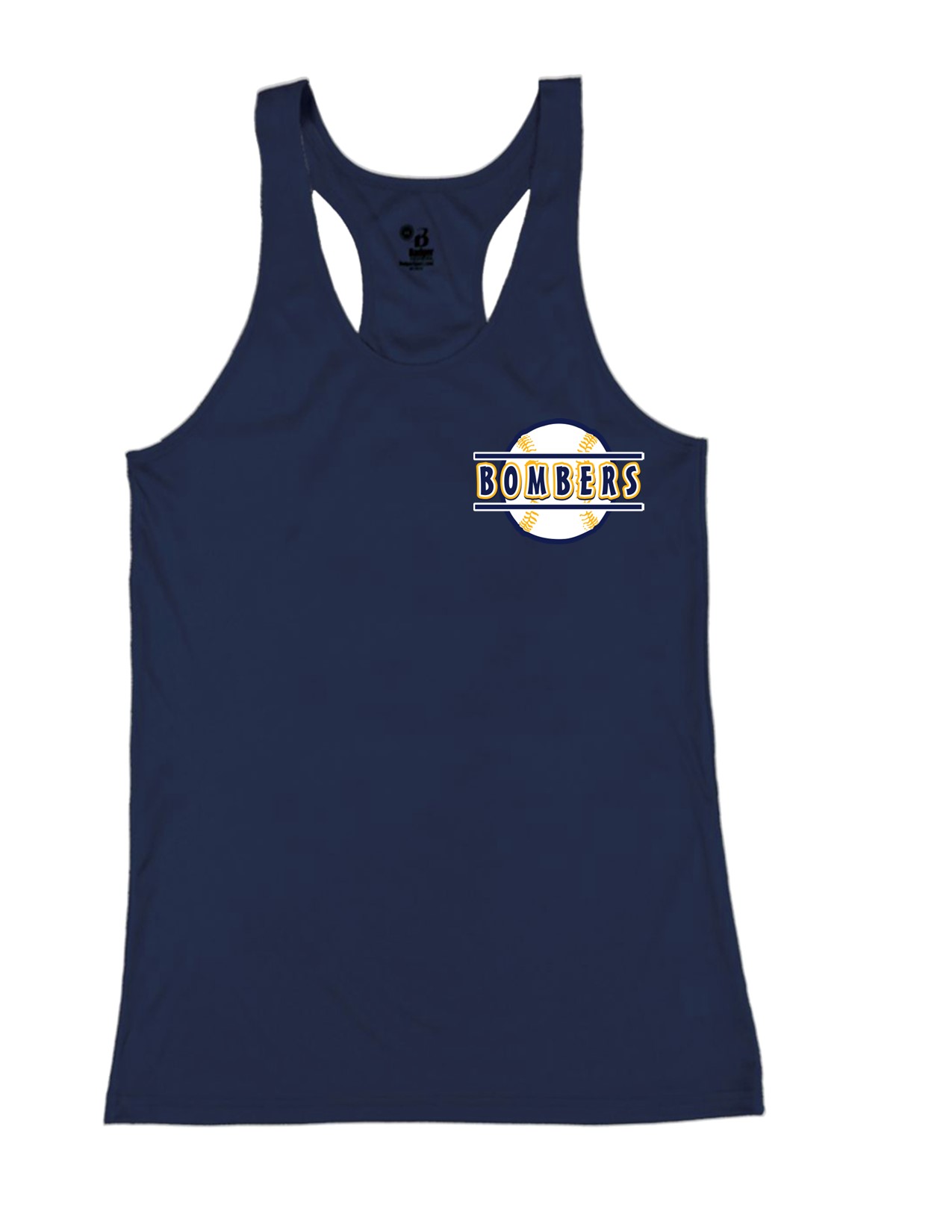 37d Badger 4166 Women's B-Core 100% Polyester Racerback Tank with Logo 4 LC Print
