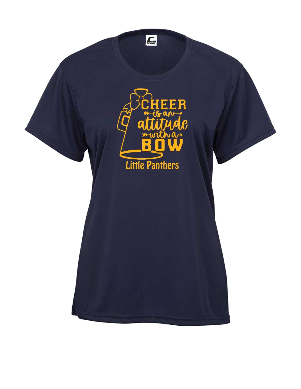 18b Badger 5600 Ladies 100% Poly Wicking Performance Short Sleeve with Logo 2 Front Print