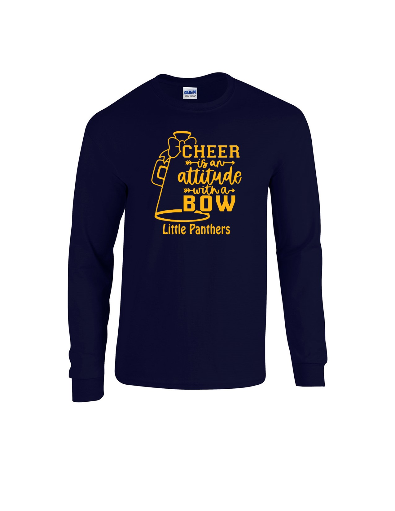 54b Gildan G540B Youth 100% Cotton Long Sleeve Tee with Logo 2 Front Print