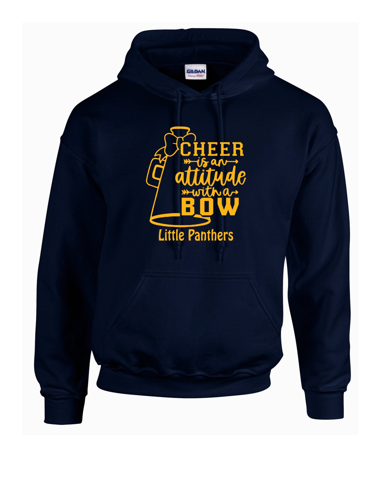 74b Gildan G185B Youth Heavy Blend 50/50 Hooded Sweatshirt with Logo 2 Front Print