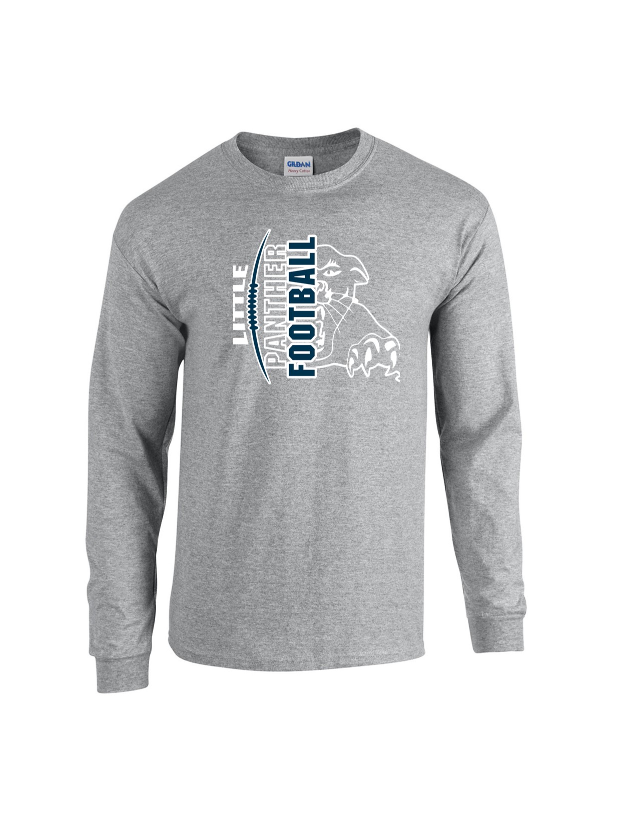 53a Gildan G540 ADULT Heavy Cotton 100% Long Sleeve Shirt with Logo 1 Front Print