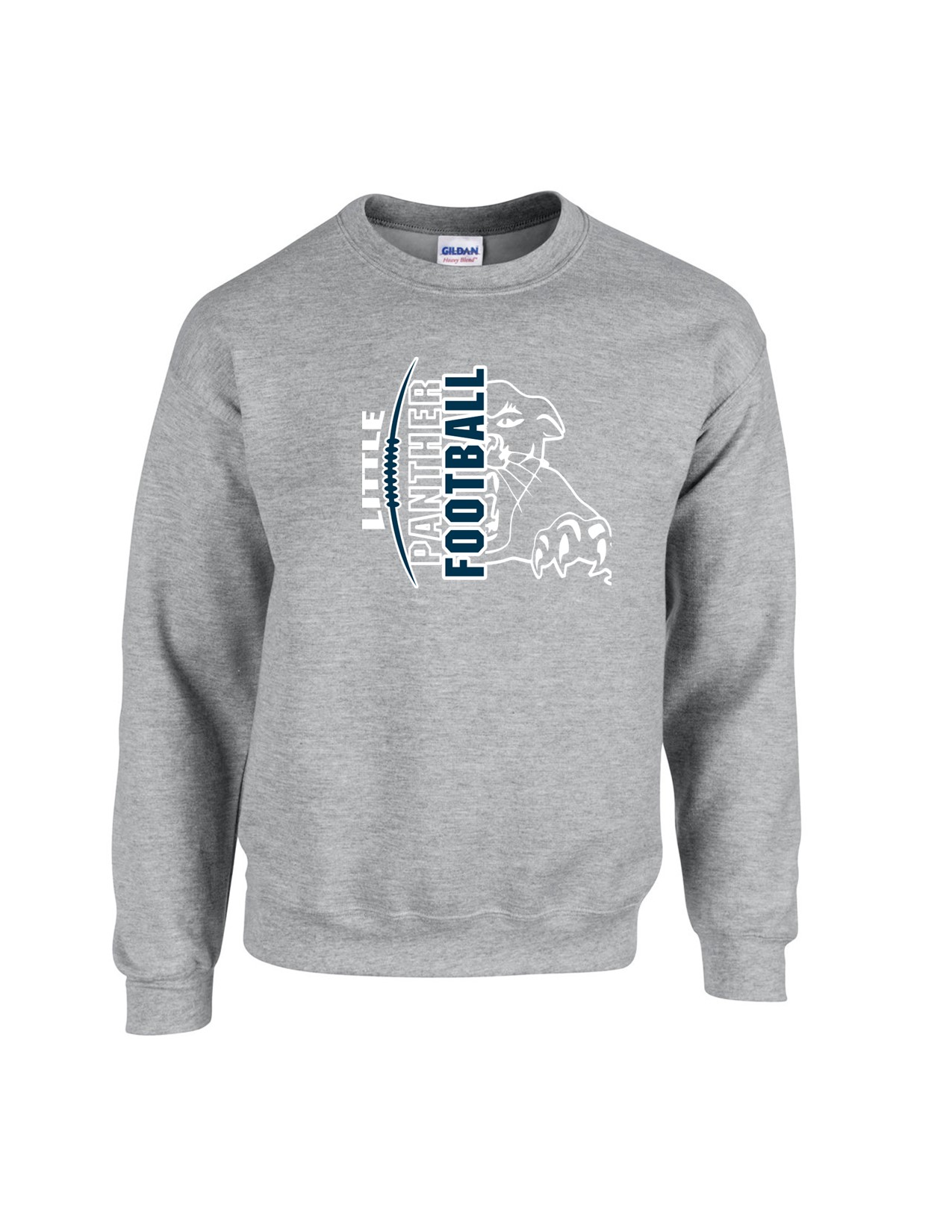 72a Gildan G180B Youth Heavy Blend 50/50 Fleece Crew with Logo 1 Front Print