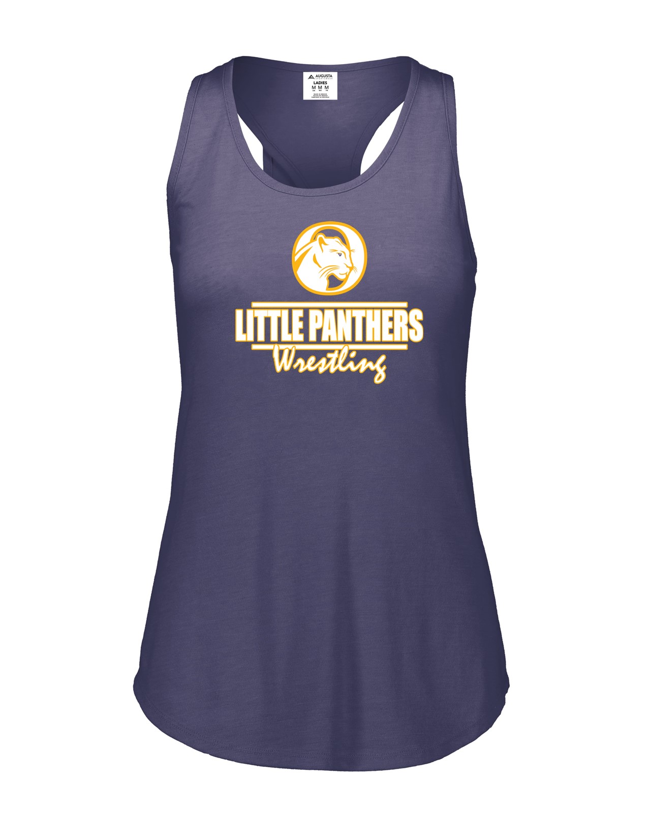 38 Augusta 3078 Ladies Tri-Blend Racerback Tank with Wrestling Front Print