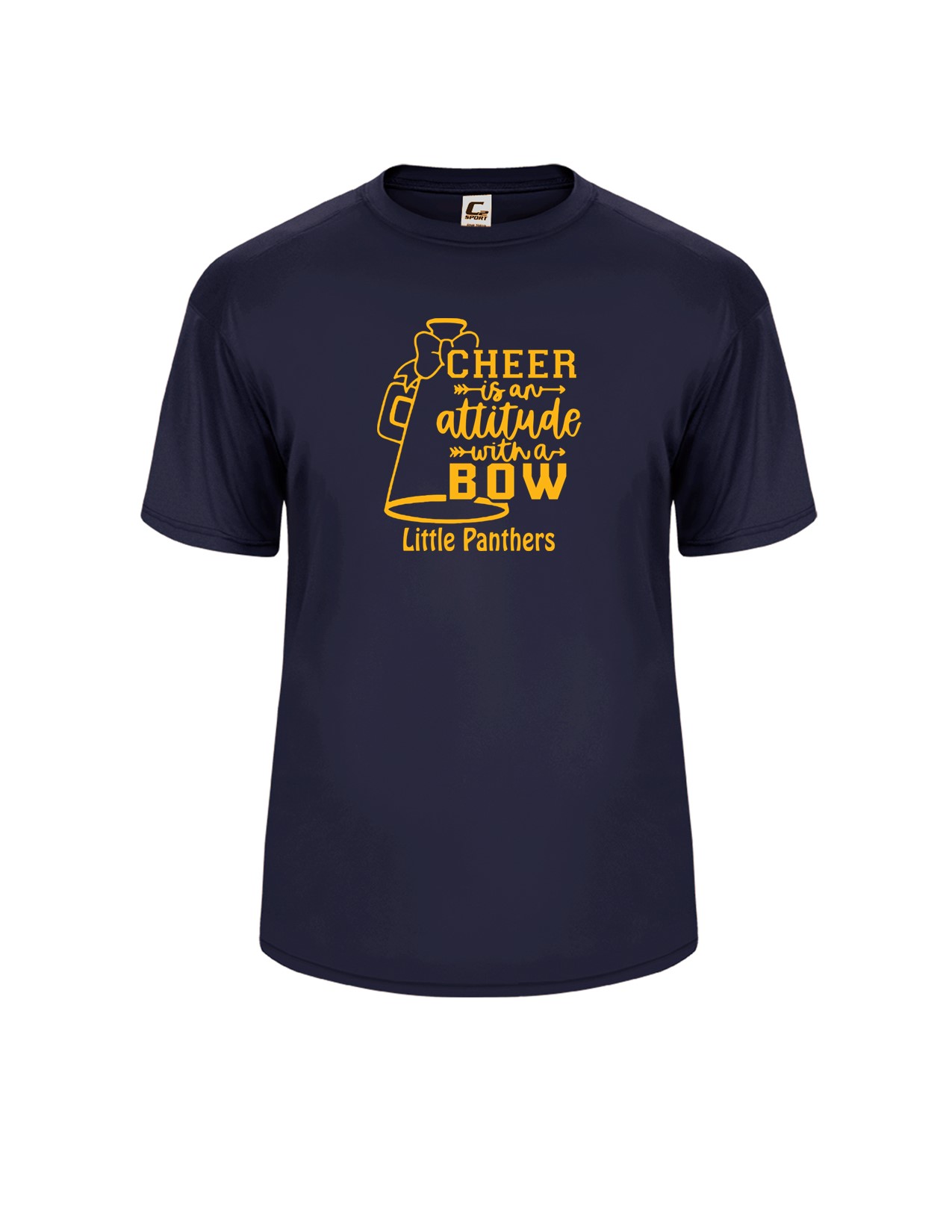 16b Badger 5100 Adult 100% Poly Wicking Performance Short Sleeve with Logo 2 Front Print