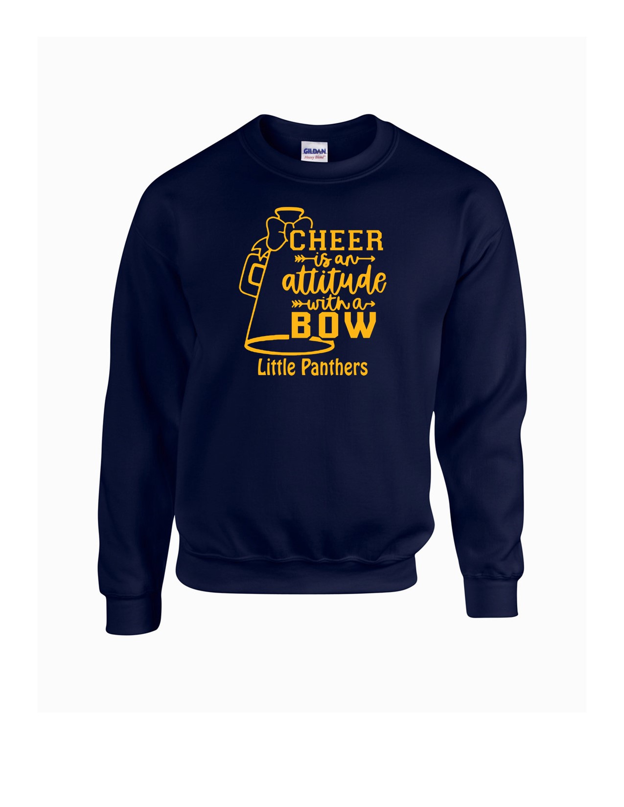 71b Gildan G180 Adult Heavy Blend 50/50 Fleece Crew with Logo 2 Front Print