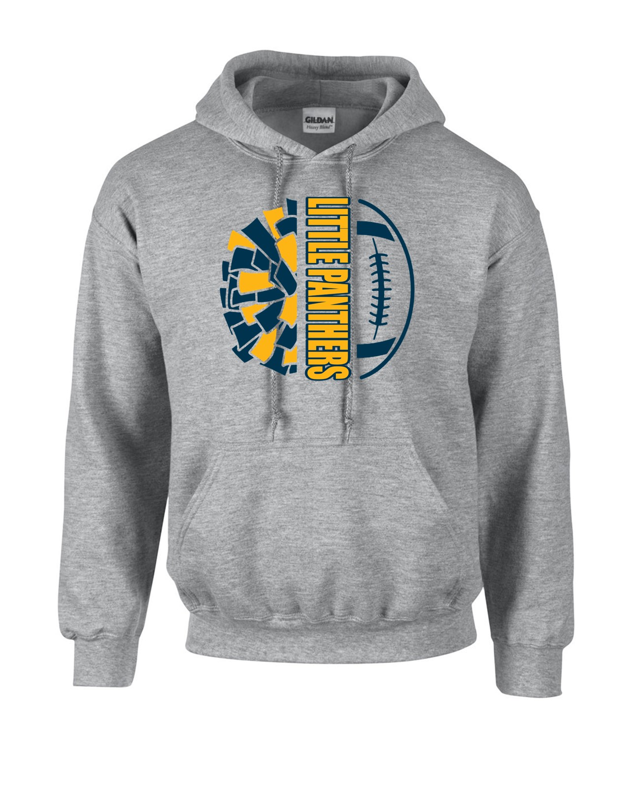 74c Gildan G185B Youth Heavy Blend 50/50 Hooded Sweatshirt with Logo 4 Front Print