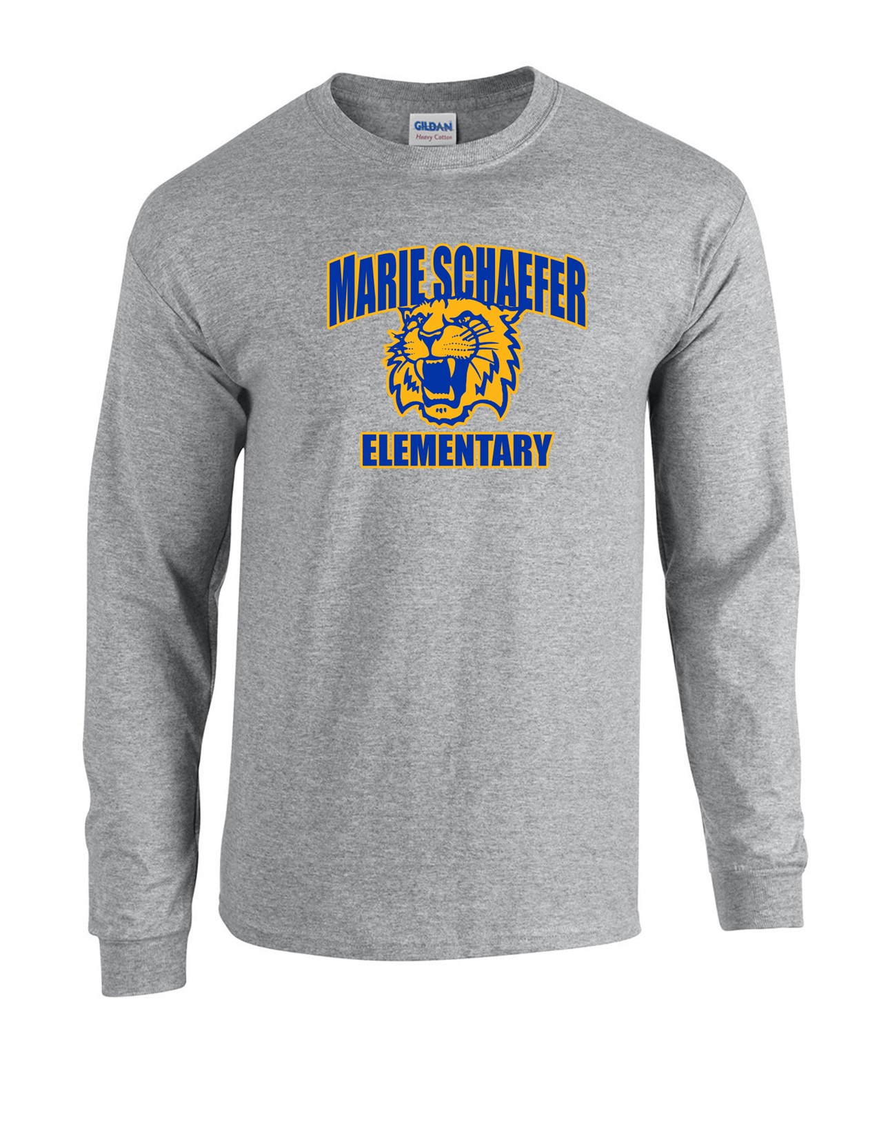 53d Gildan G540 ADULT Heavy Cotton 100% Long Sleeve Shirt with Front Print