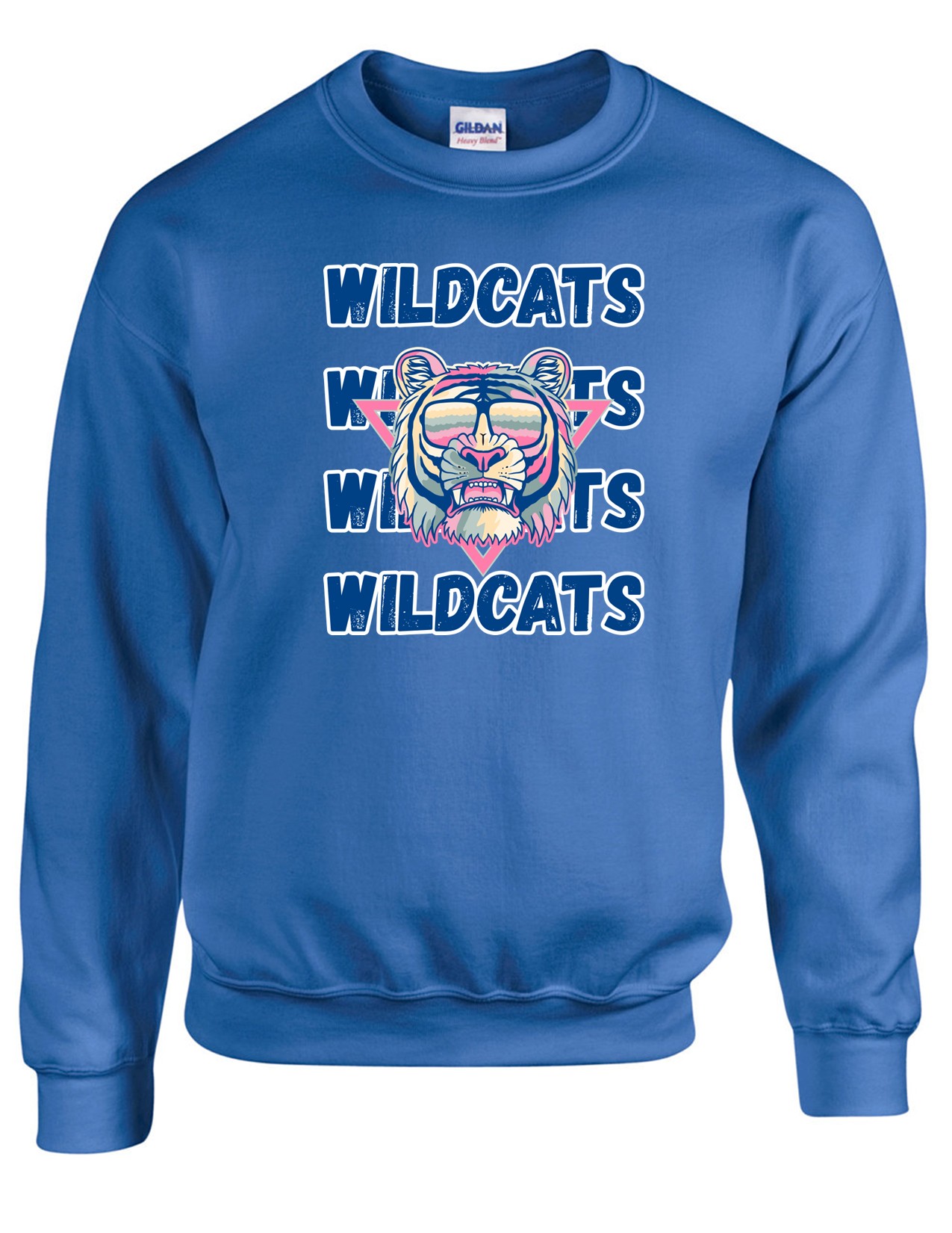 72b Gildan G180B Youth Heavy Blend 50/50 Fleece Crew with Front Print