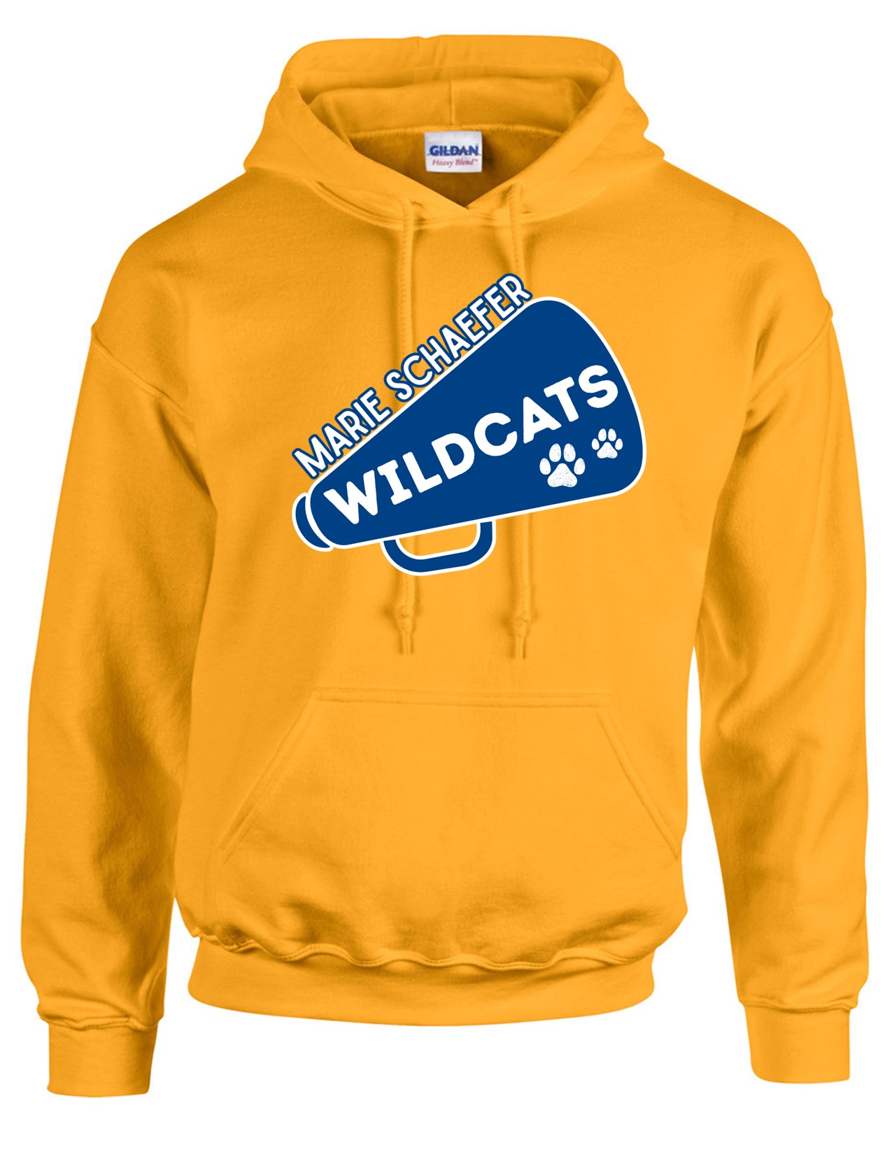 74a Gildan G185B Youth Heavy Blend 50/50 Hooded Sweatshirt with Front Print
