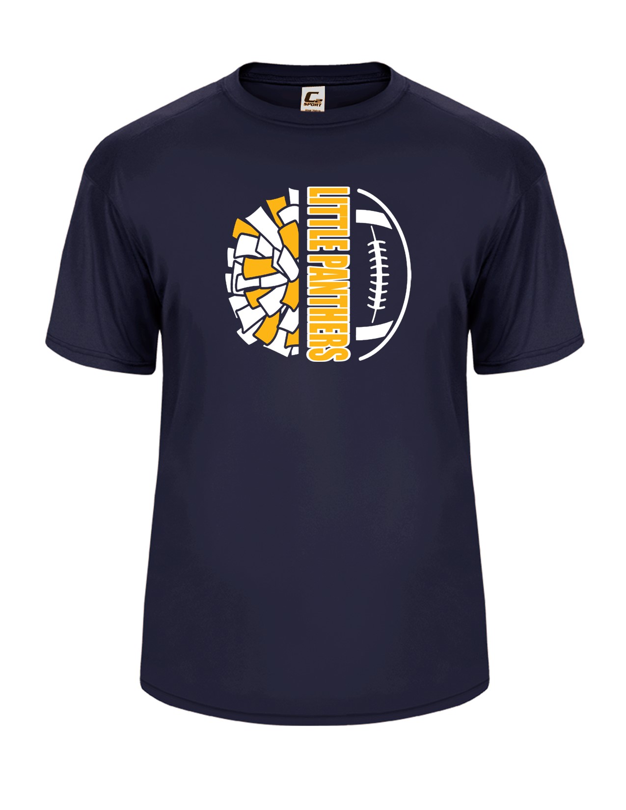 16c Badger 5100 Adult 100% Poly Wicking Performance Short Sleeve with Logo 4 Front Print