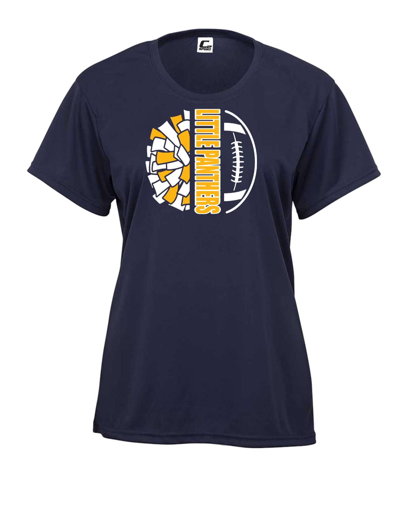 18c Badger 5600 Ladies 100% Poly Wicking Performance Short Sleeve with Logo 4 Front Print